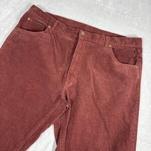 Peter Christian Men's 42x30 Outfitters Corduroy Pants  Cabin Cozy Chino Burgundy